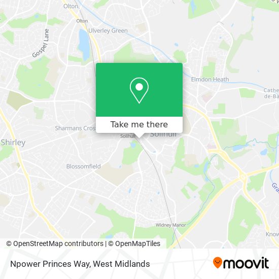 Npower Princes Way map