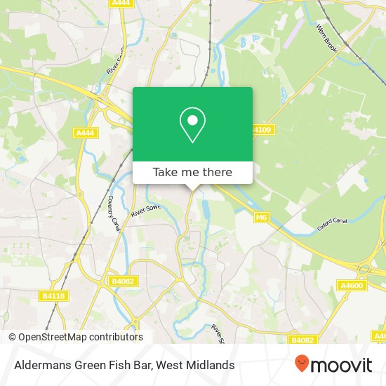 Aldermans Green Fish Bar map