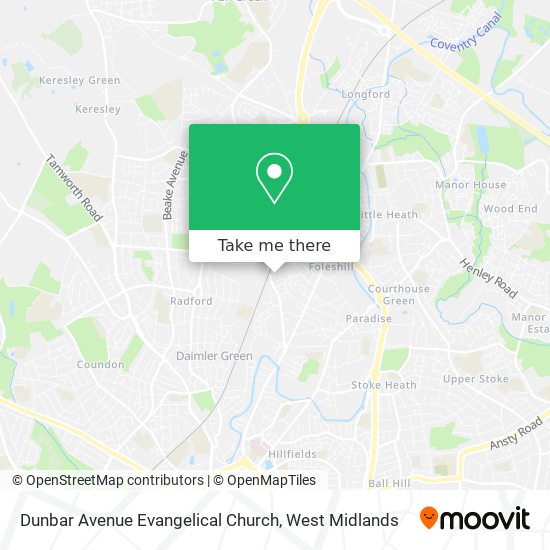 Dunbar Avenue Evangelical Church map