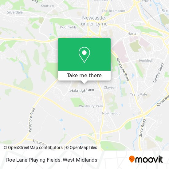 Roe Lane Playing Fields map