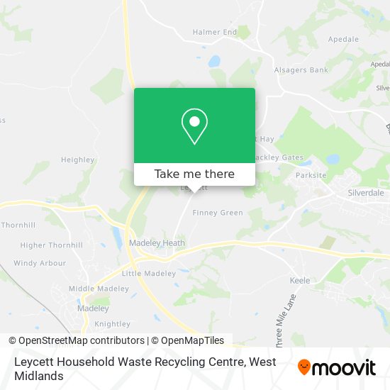Leycett Household Waste Recycling Centre map