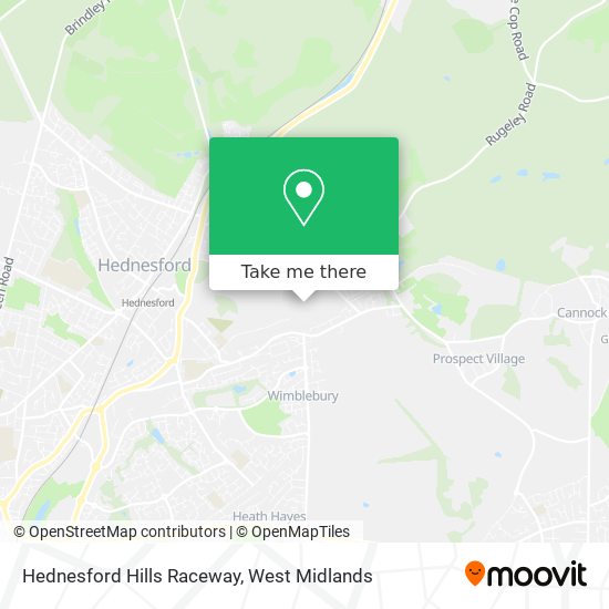 Hednesford Hills Raceway map