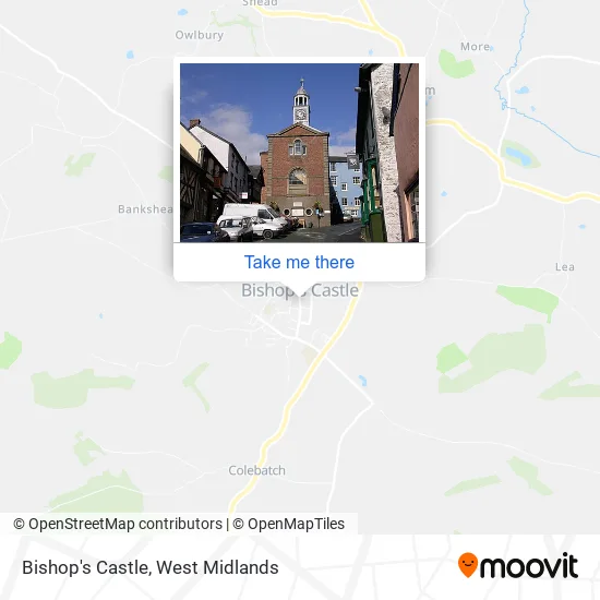 Bishops Castle Shropshire Map How To Get To Bishop's Castle In Shropshire By Bus Or Train?
