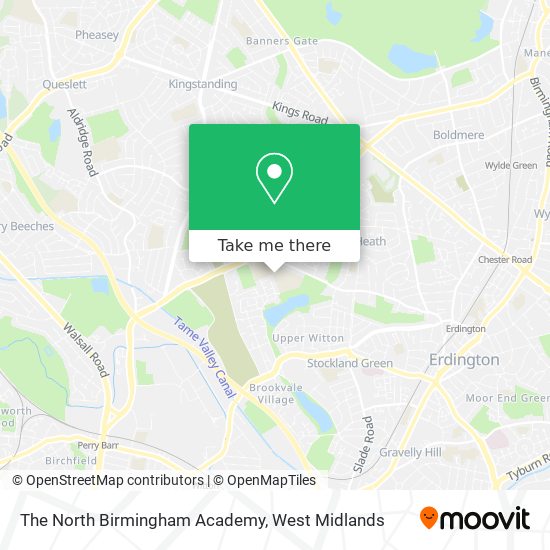 The North Birmingham Academy map