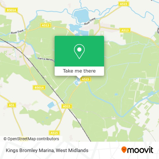Kings Bromley Marina map