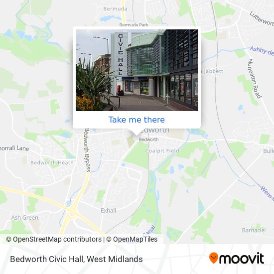 Bedworth Civic Hall map