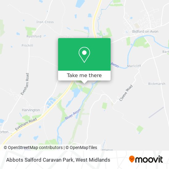 Abbots Salford Caravan Park map