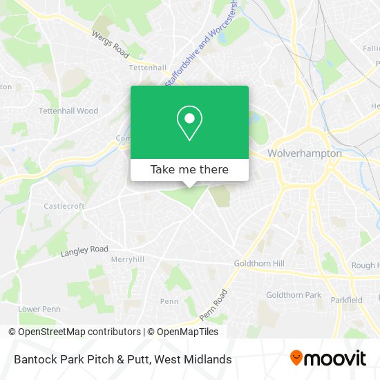 Bantock Park Pitch & Putt map
