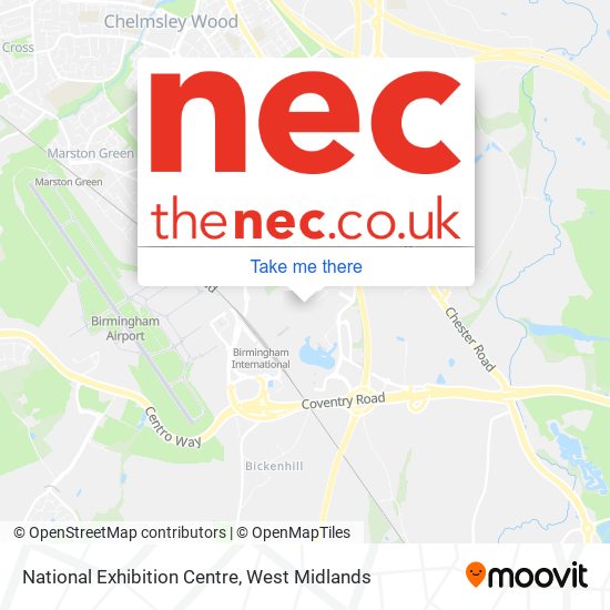 National Exhibition Centre map