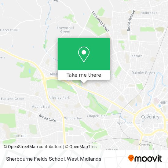 Sherbourne Fields School map