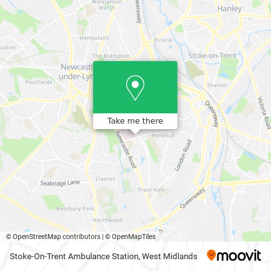 Stoke-On-Trent Ambulance Station map