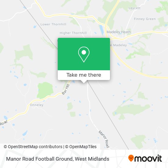 Manor Road Football Ground map