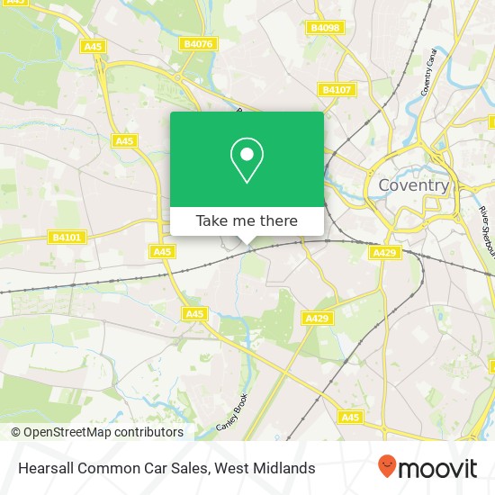 Hearsall Common Car Sales map