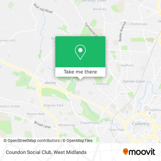 Coundon Social Club map