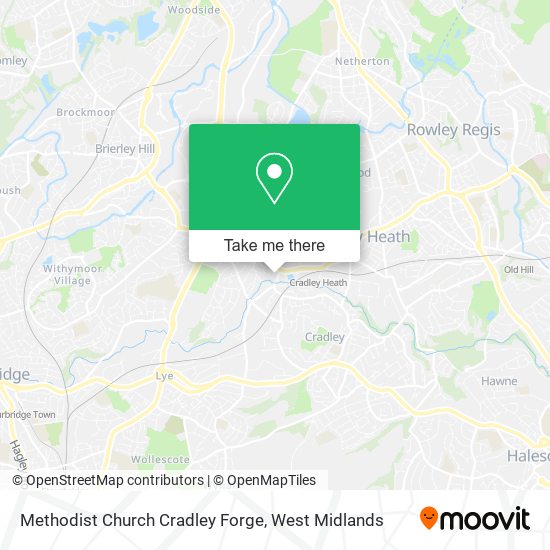 Methodist Church Cradley Forge map