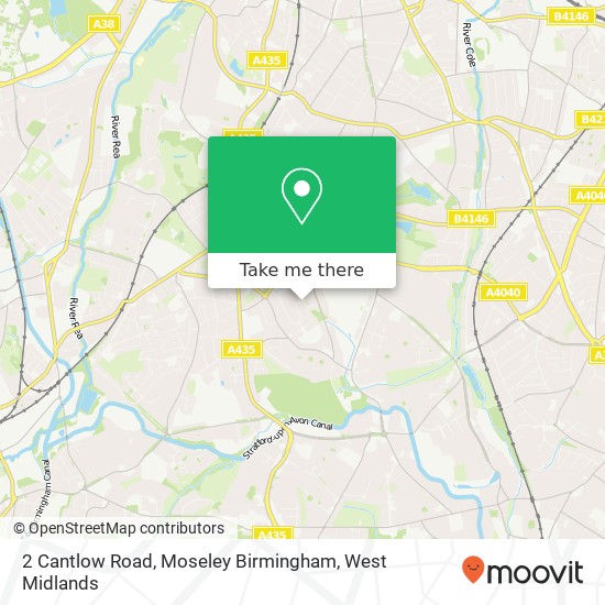 2 Cantlow Road, Moseley Birmingham map