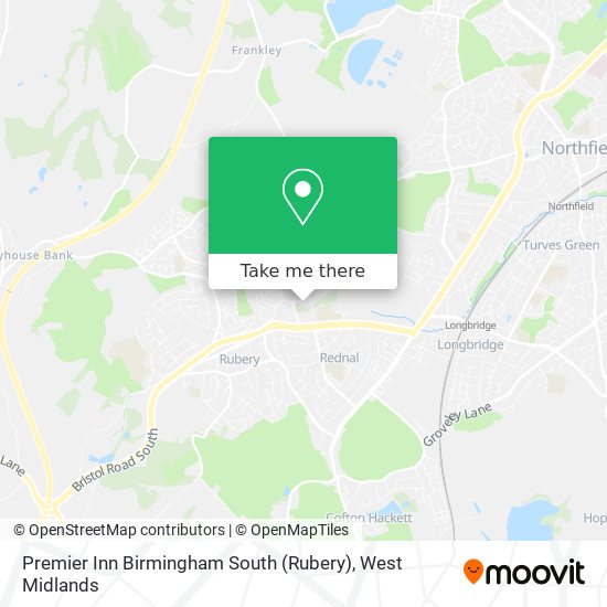 Premier Inn Birmingham South (Rubery) map