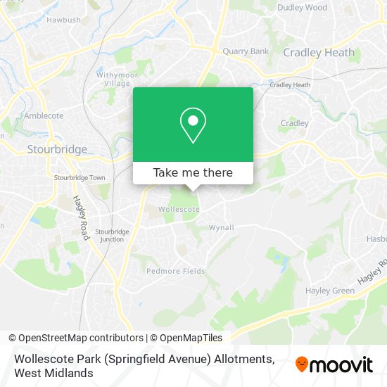 Wollescote Park (Springfield Avenue) Allotments map