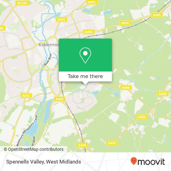 Spennells Valley map