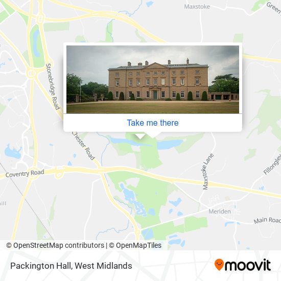 Packington Hall map