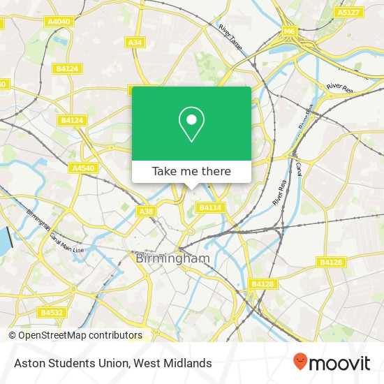 Aston Students Union map