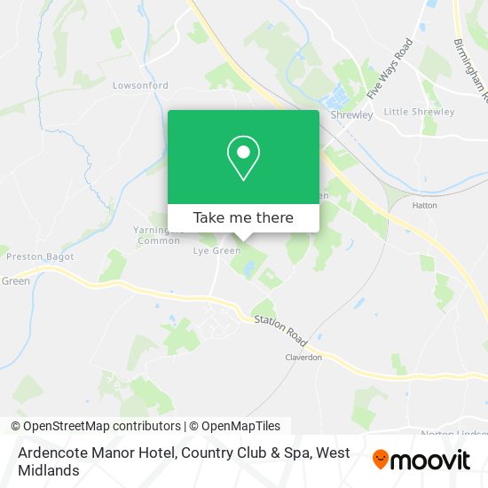 Ardencote Manor Hotel, Country Club & Spa map