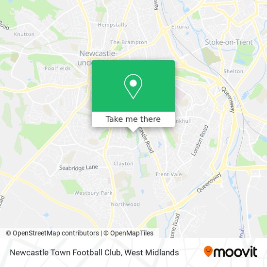 Newcastle Town Football Club map