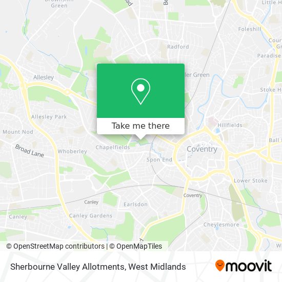 Sherbourne Valley Allotments map