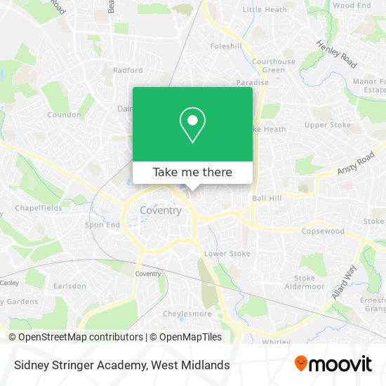 Sidney Stringer Academy map
