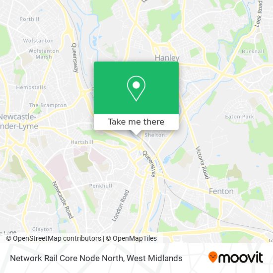 Network Rail Core Node North map