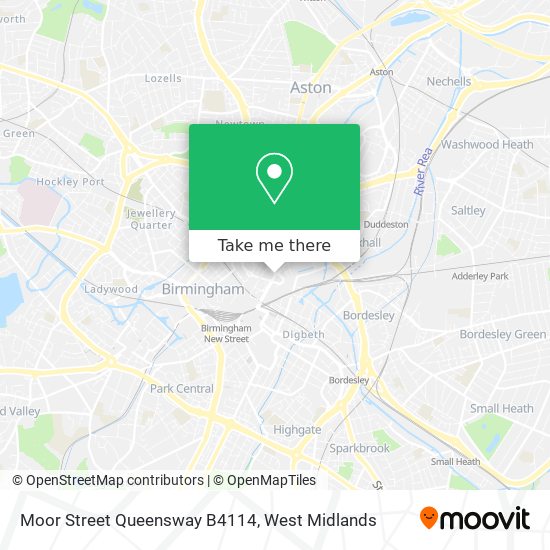 Moor Street Queensway B4114 map