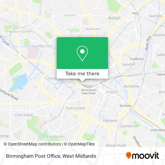 Birmingham Post Office map