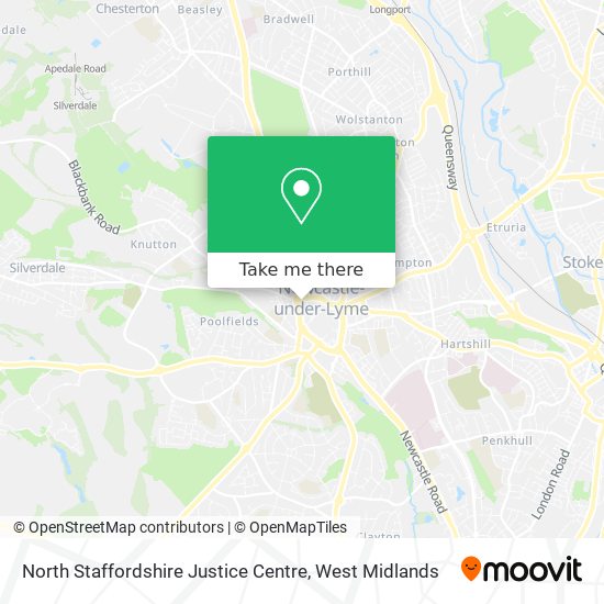 North Staffordshire Justice Centre map
