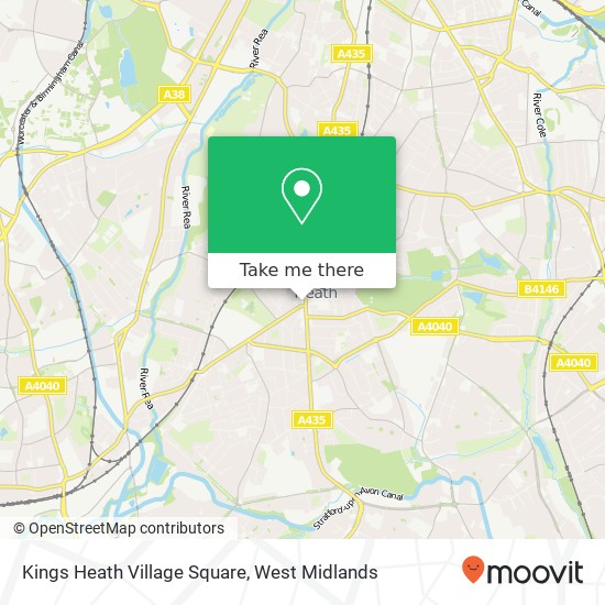 Kings Heath Village Square map