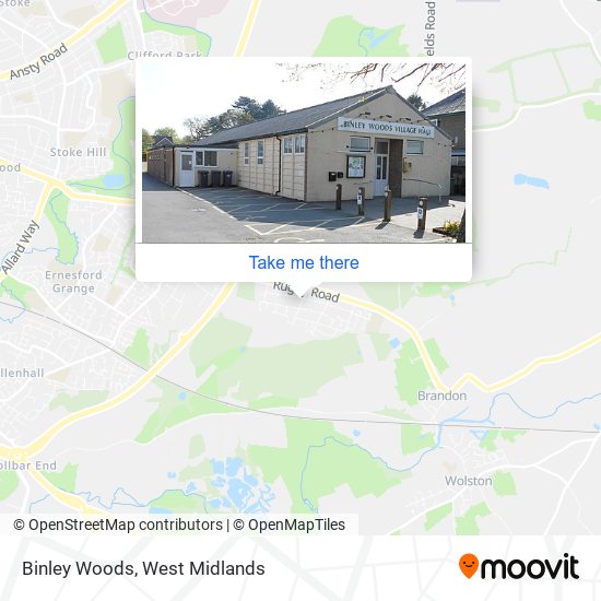 Binley Woods map