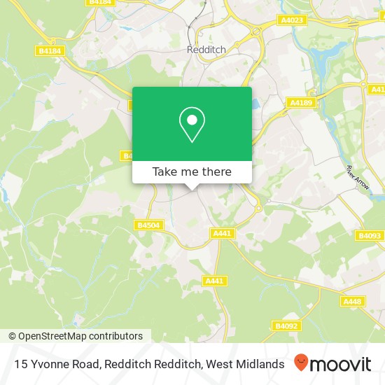 15 Yvonne Road, Redditch Redditch map