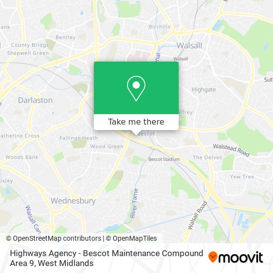 Highways Agency - Bescot Maintenance Compound Area 9 map