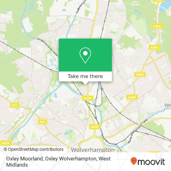 Oxley Moorland, Oxley Wolverhampton map