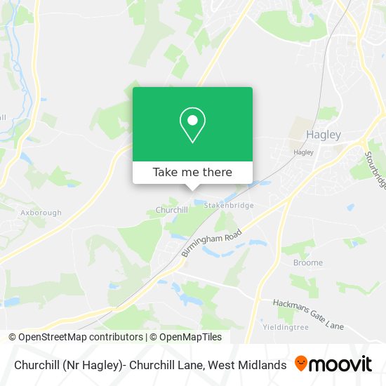 Churchill (Nr Hagley)- Churchill Lane map