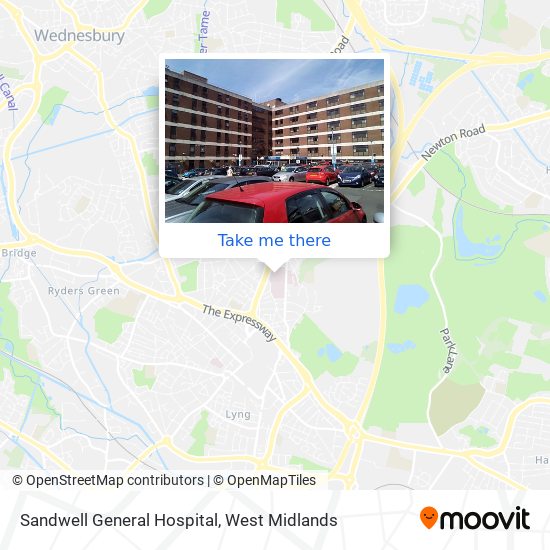 Sandwell General Hospital map