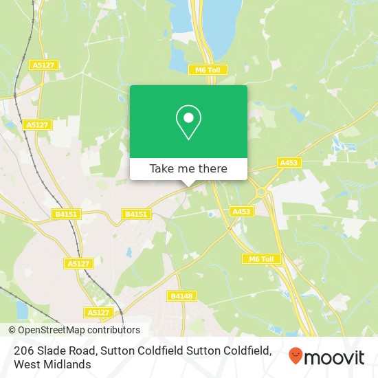206 Slade Road, Sutton Coldfield Sutton Coldfield map