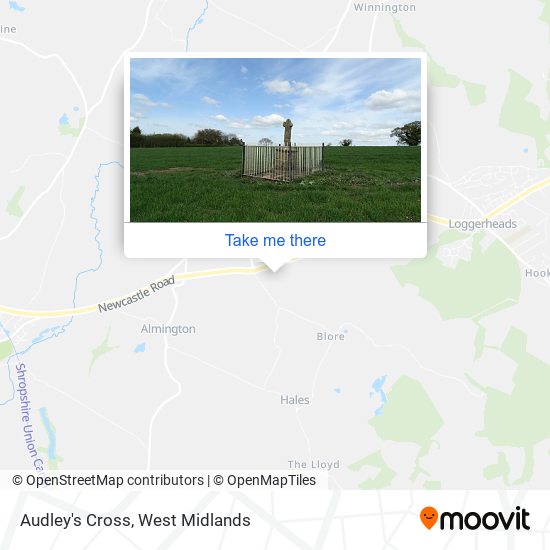Audley's Cross map