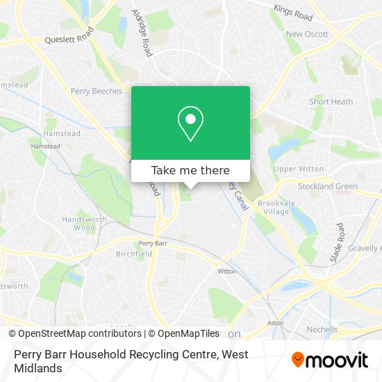 Perry Barr Household Recycling Centre map