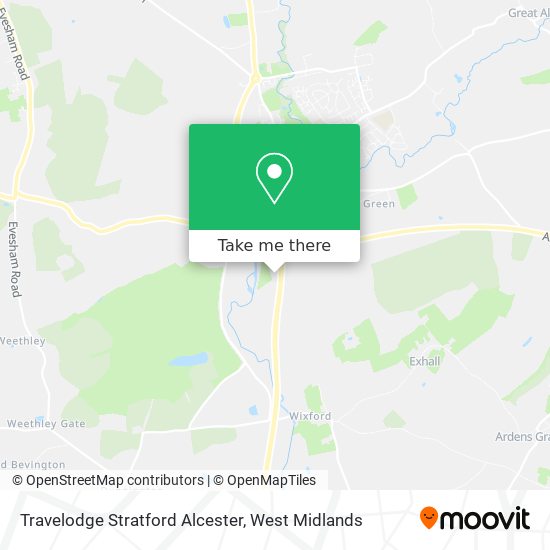 Travelodge Stratford Alcester map