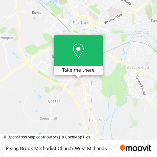 Rising Brook Methodist Church map