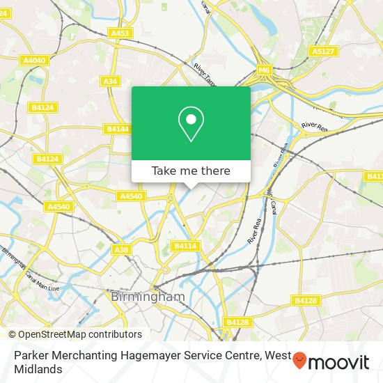 Parker Merchanting Hagemayer Service Centre map