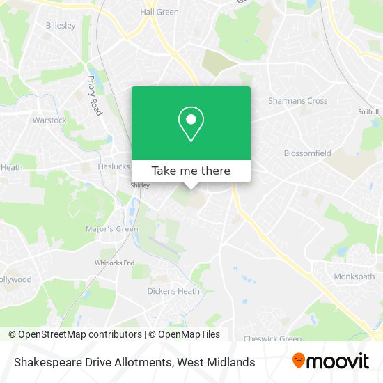 Shakespeare Drive Allotments map