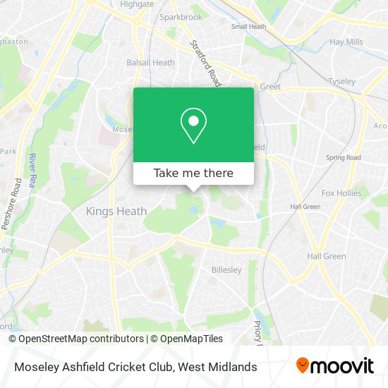 Moseley Ashfield Cricket Club map