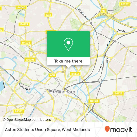 Aston Students Union Square map