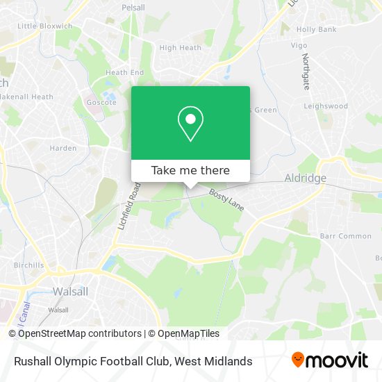 Rushall Olympic Football Club map